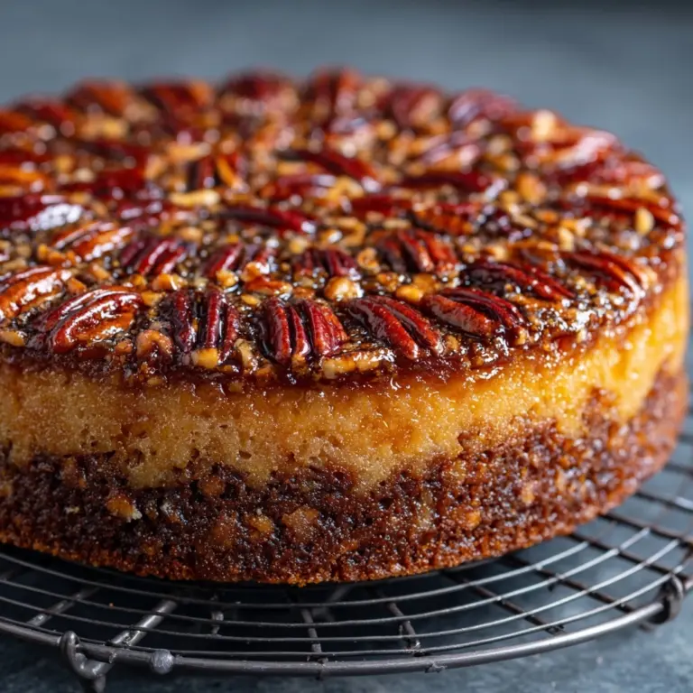 Upside-Down Georgia Pecan Cake Recipe