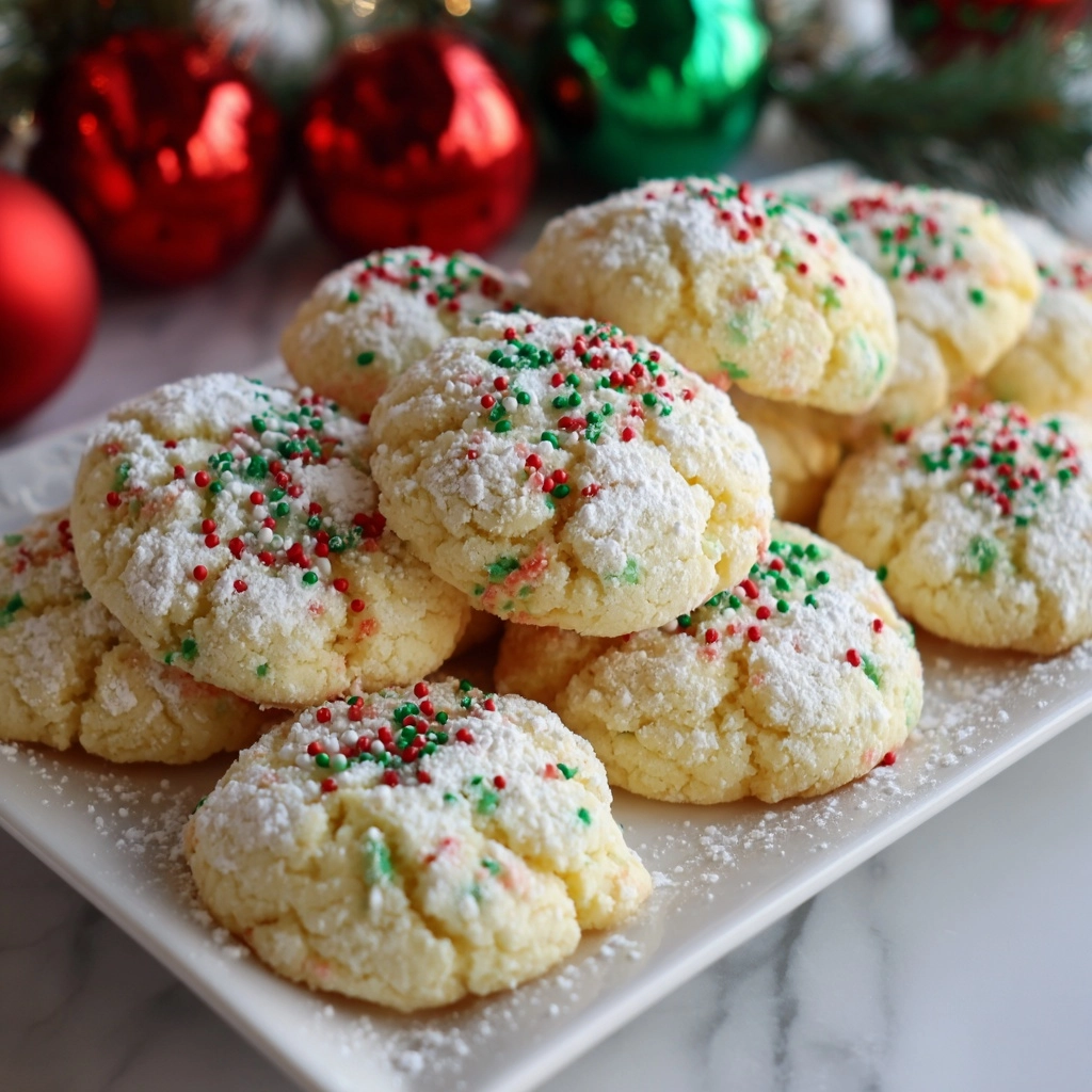 Christmas Ooey Gooey Butter Cookies Recipe - Recipe Image