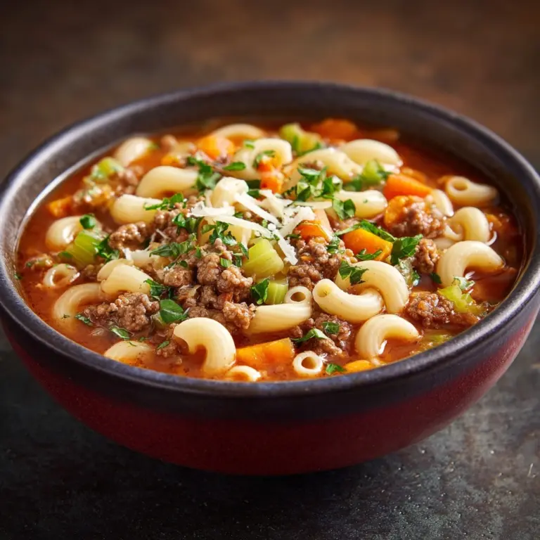 Beef and Macaroni Soup Recipe