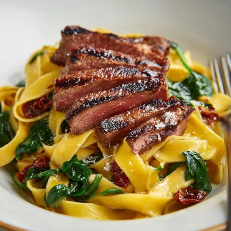 Creamy Gorgonzola Steak Pasta Recipe