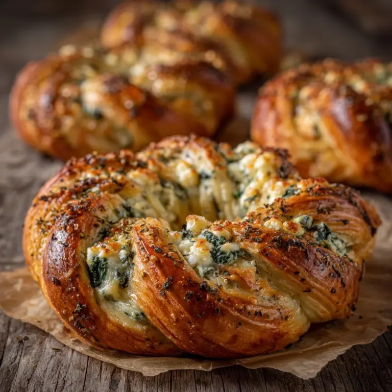 Spinach and Cheese Stuffed Twists Recipe