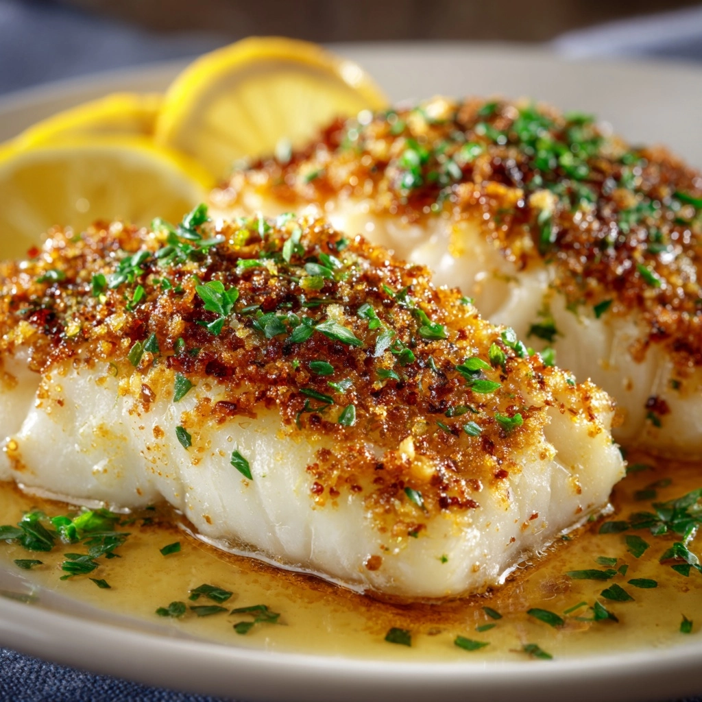Lemon Butter Baked Cod Recipe - Recipe Image