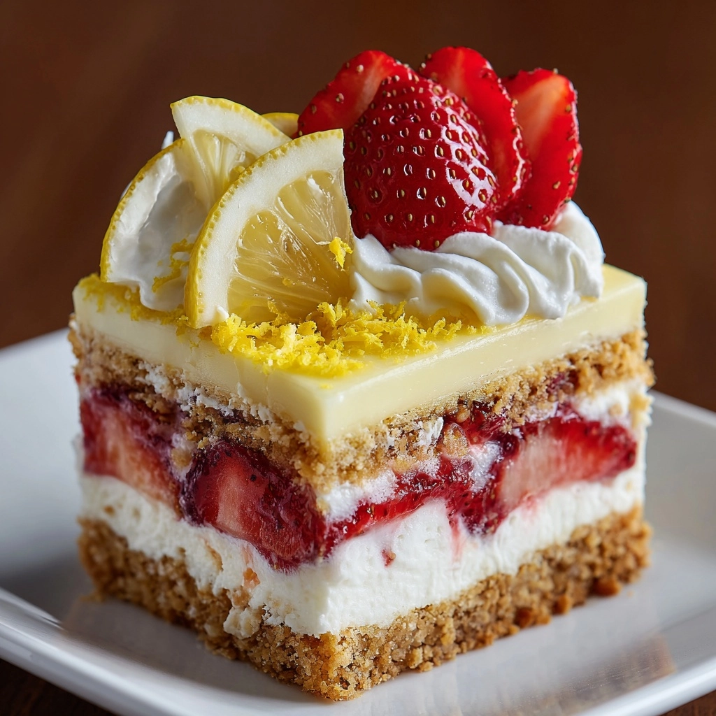 Strawberry Lemon Bliss Cheesecake Recipe - Recipe Image