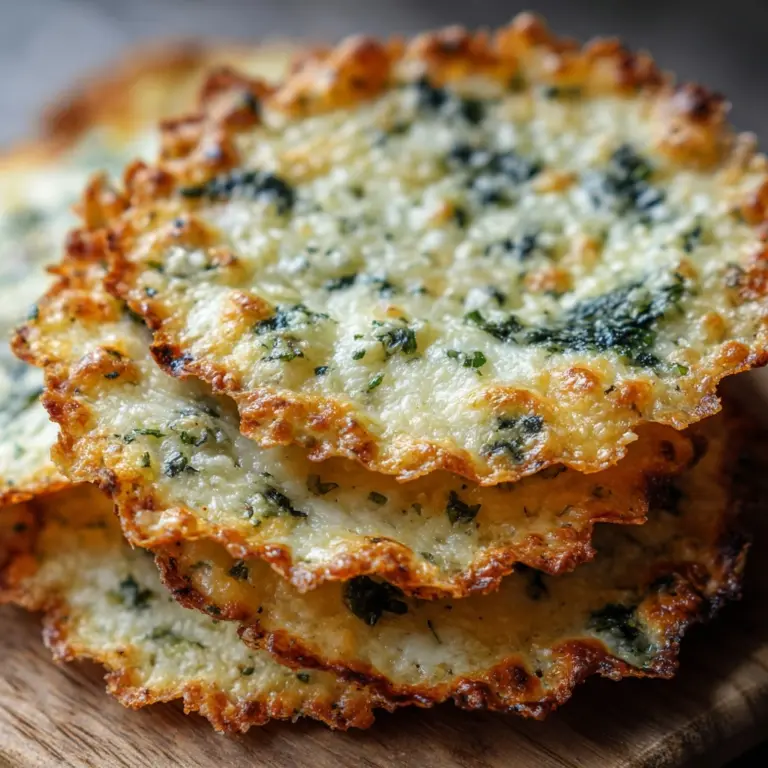 Spinach Dip Cheese Crisps Recipe