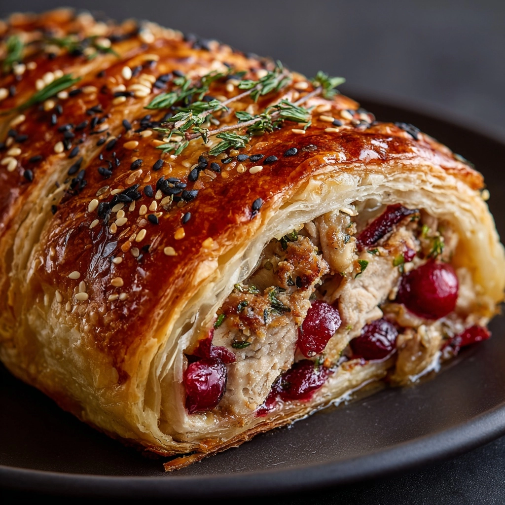 Turkey and Cranberry Sausage Rolls Recipe - Recipe Image