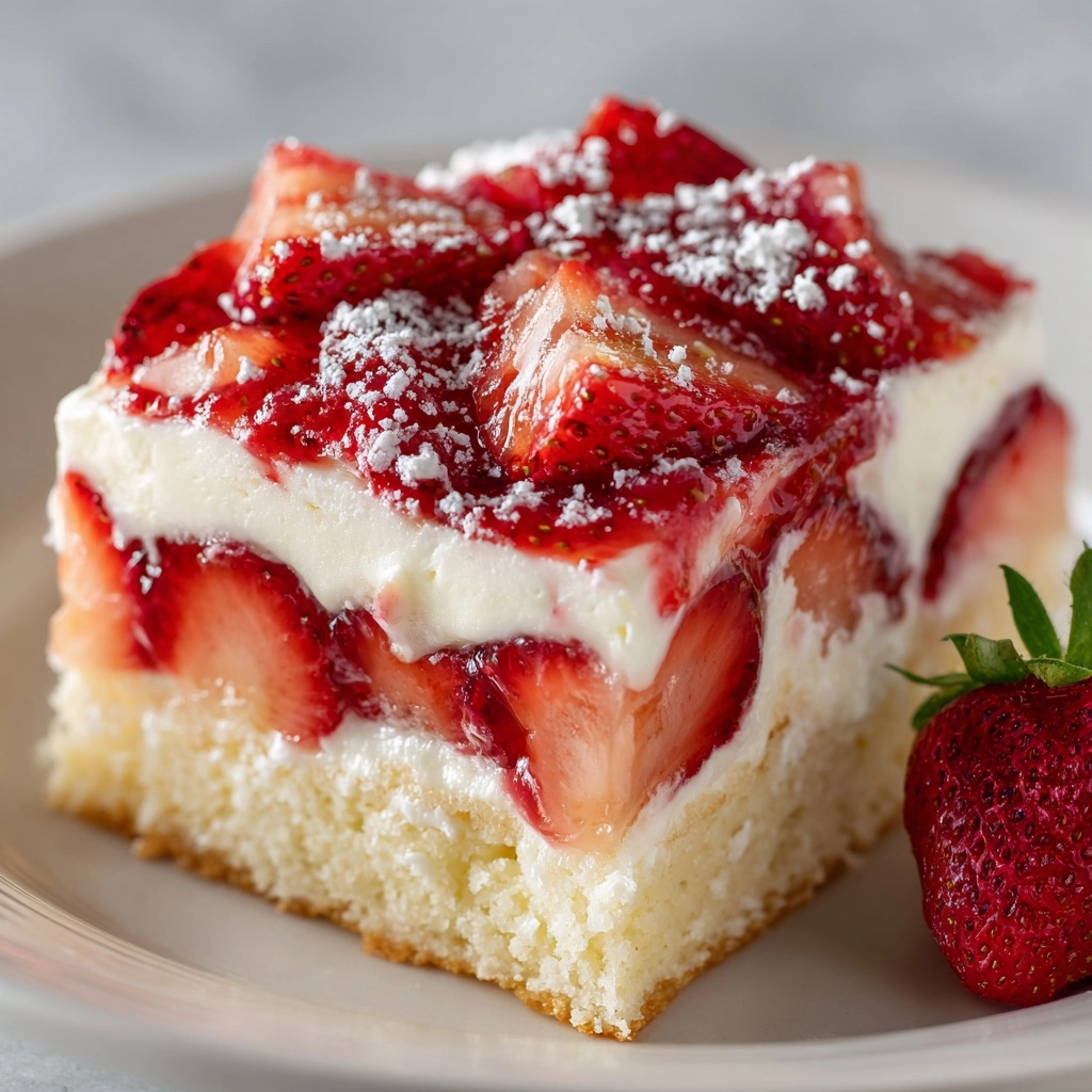 No-Bake Strawberry Jello Lasagna Recipe - Recipe Image