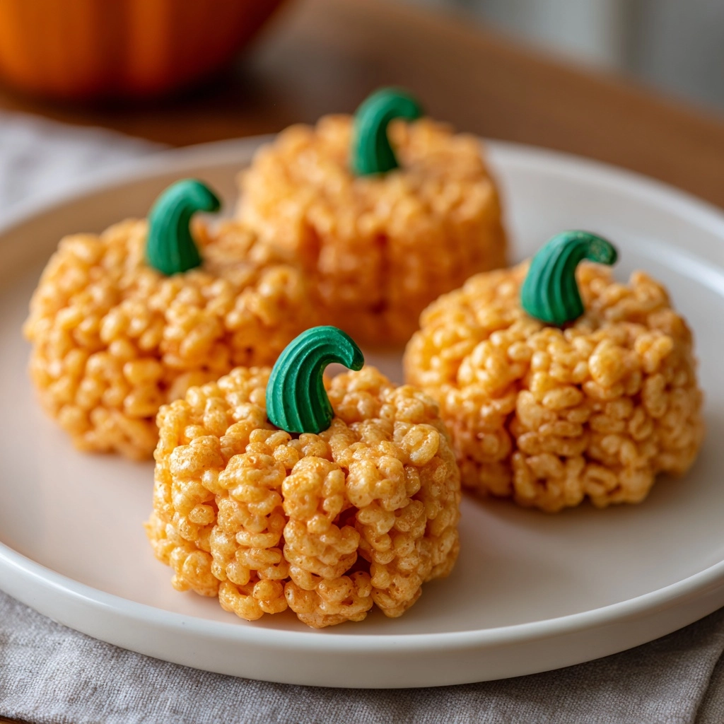Pumpkin-Shaped Rice Krispie Treats Recipe - Recipe Image