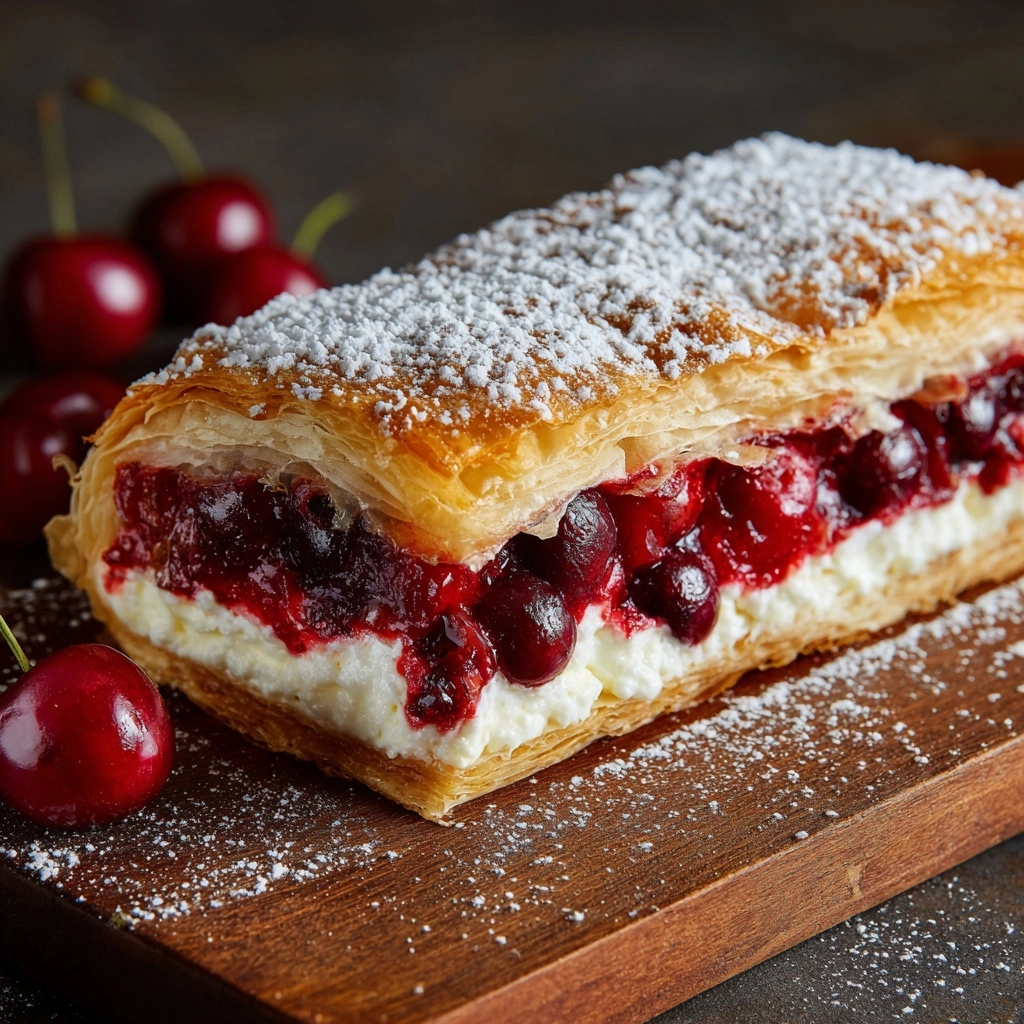 Creamy Cherry Strudel Recipe - Recipe Image
