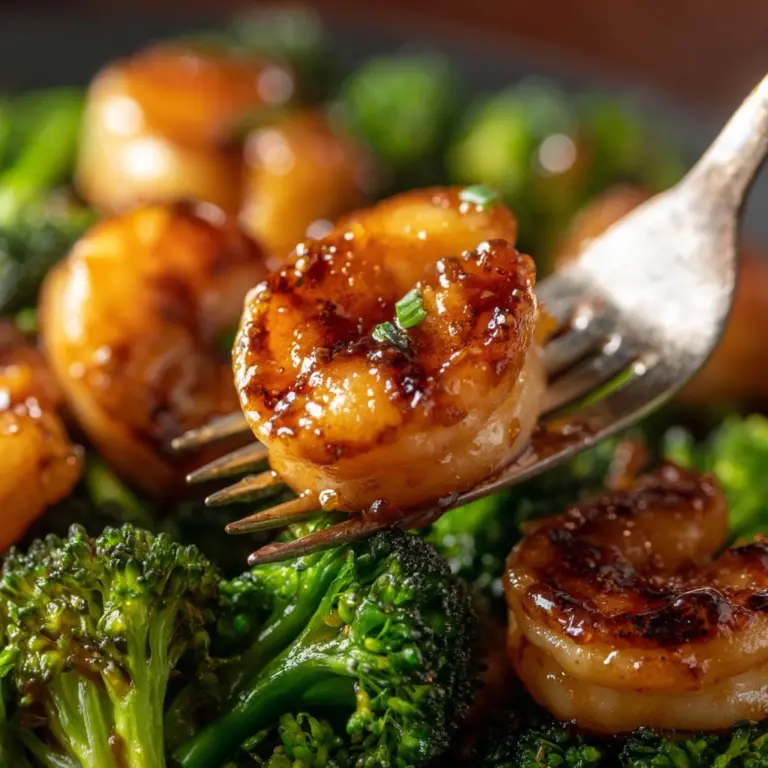 Honey Garlic Butter Shrimp & Broccoli Recipe
