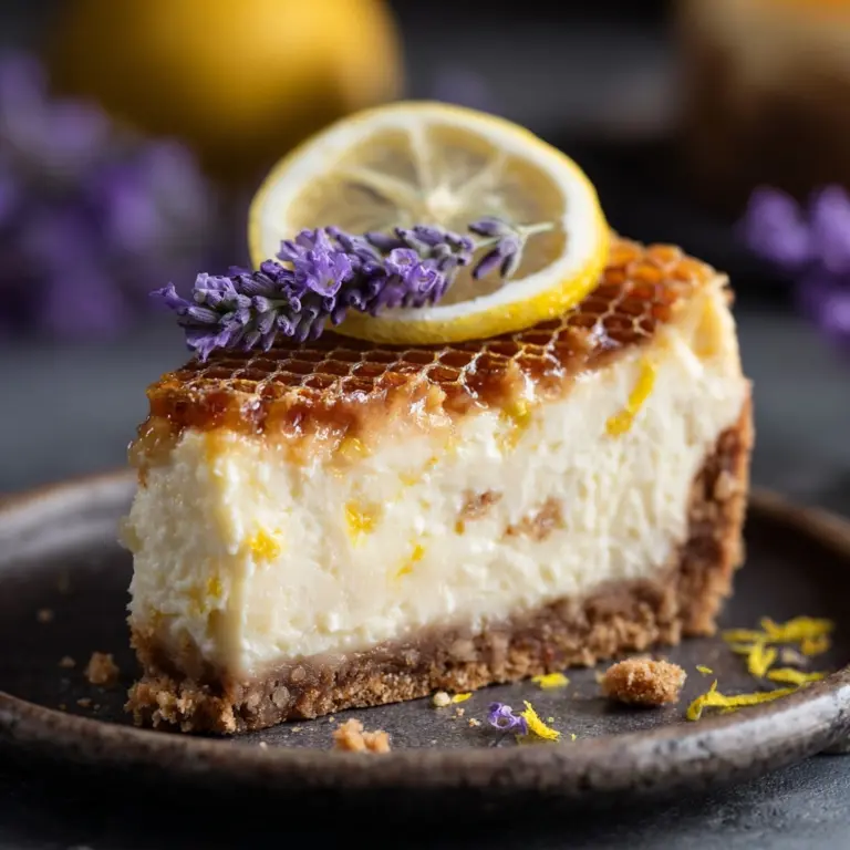 Lemon Lavender Cheesecake with Honeycomb Recipe