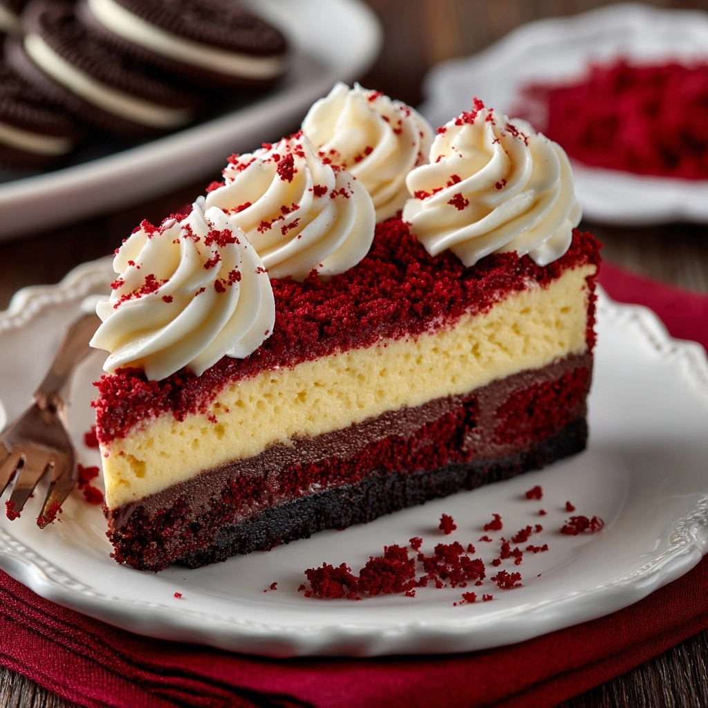 Red Velvet Cheesecake Recipe - Recipe Image