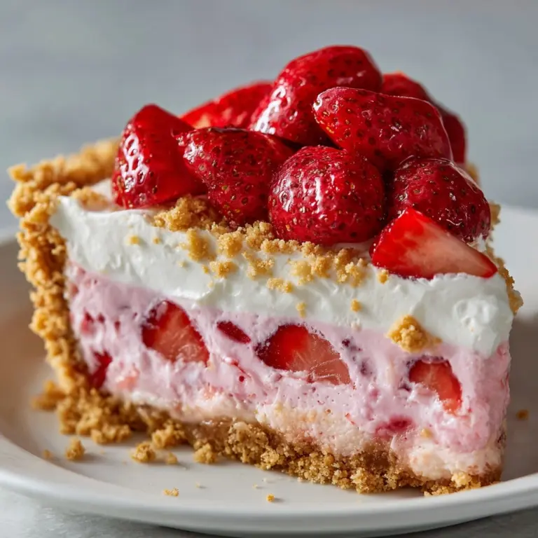 No-Bake Strawberry Crunch Cheesecake Recipe