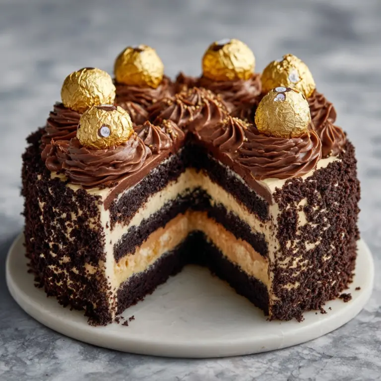 The BEST Ferrero Rocher Cake Recipe