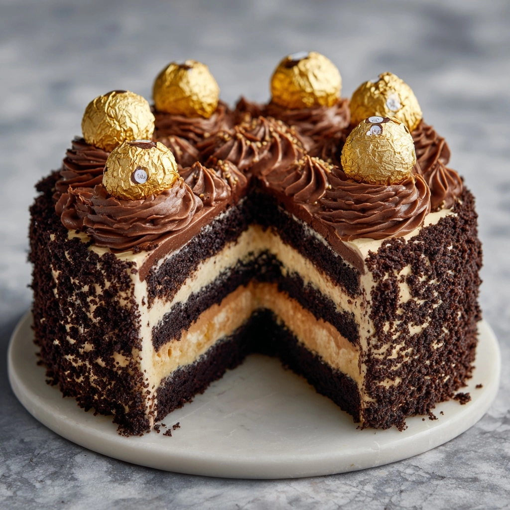 The BEST Ferrero Rocher Cake Recipe