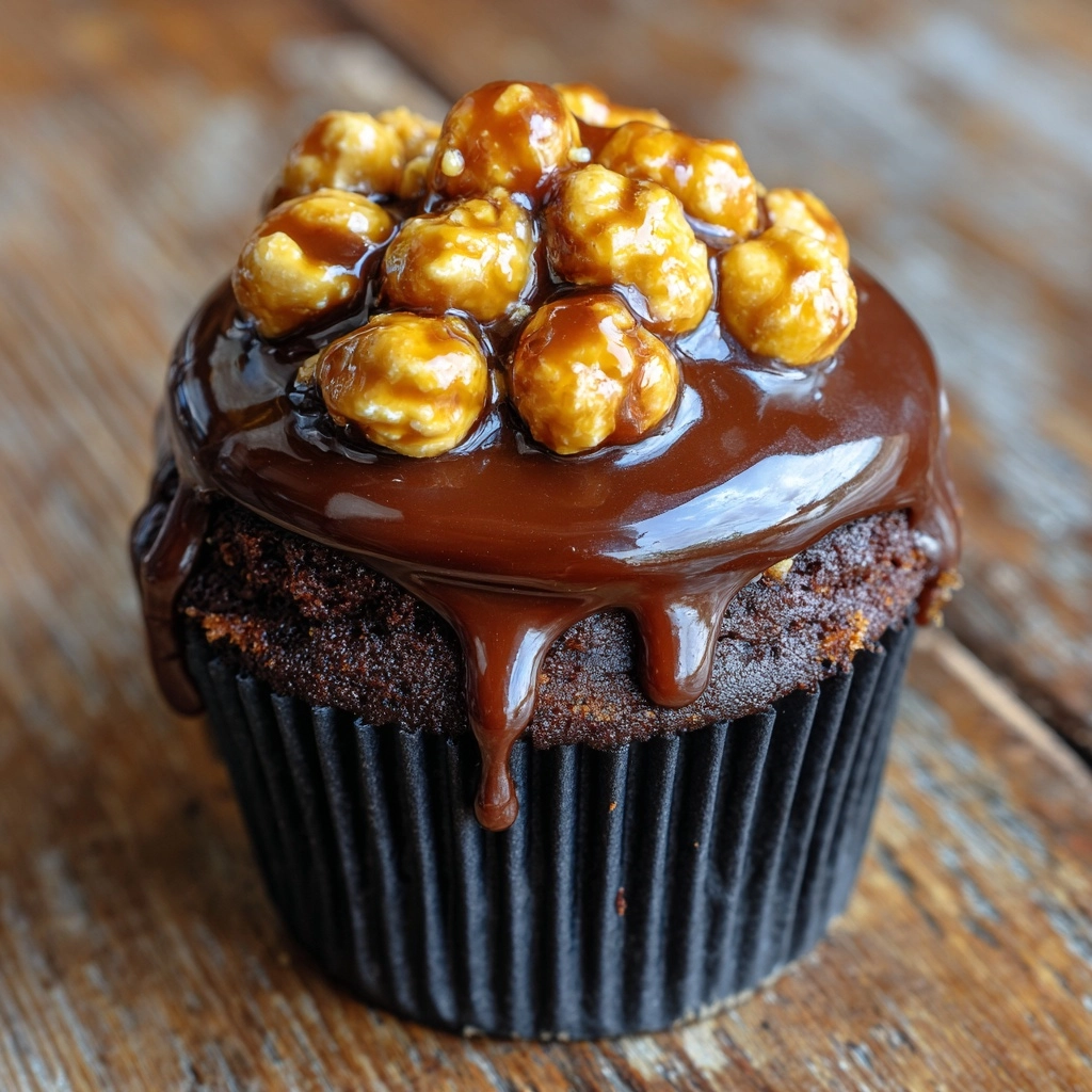 Chocolate Peanut Butter Lava Cupcakes Recipe - Recipe Image
