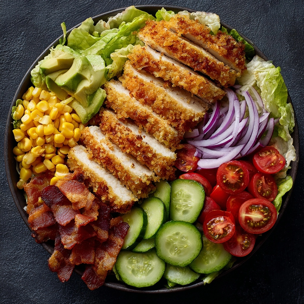 Honey Mustard Crispy Chicken Salad Recipe - Recipe Image