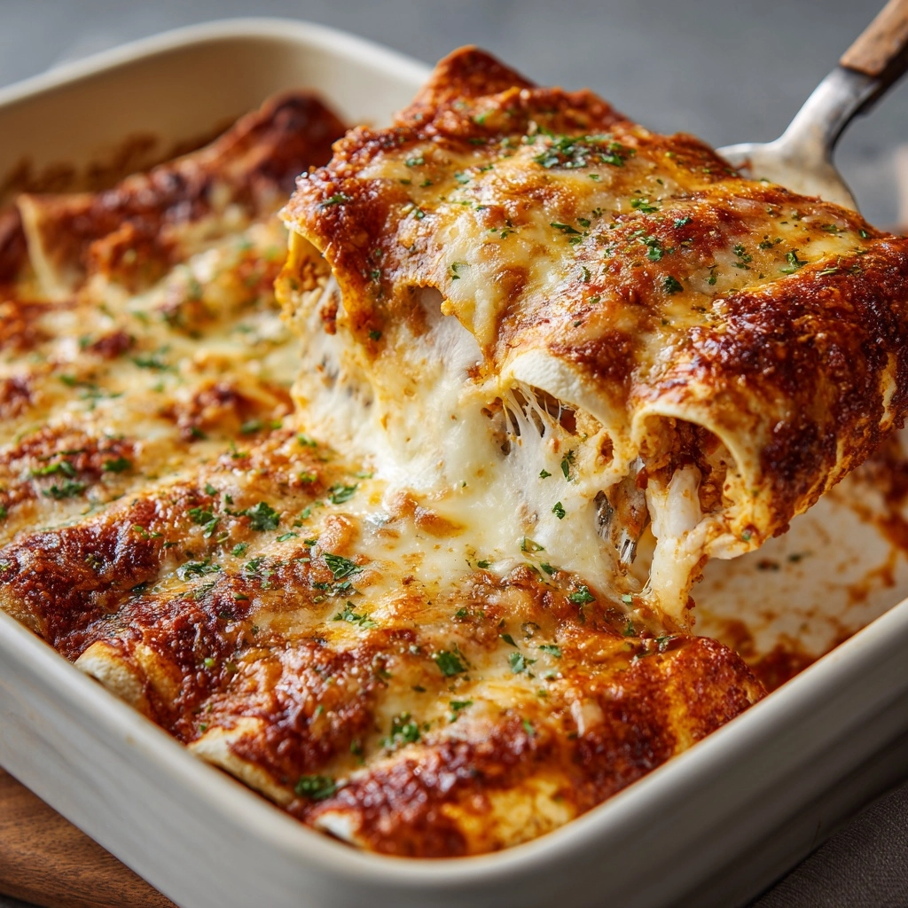 Chicken Enchiladas with Sour Cream White Sauce Recipe - Recipe Image