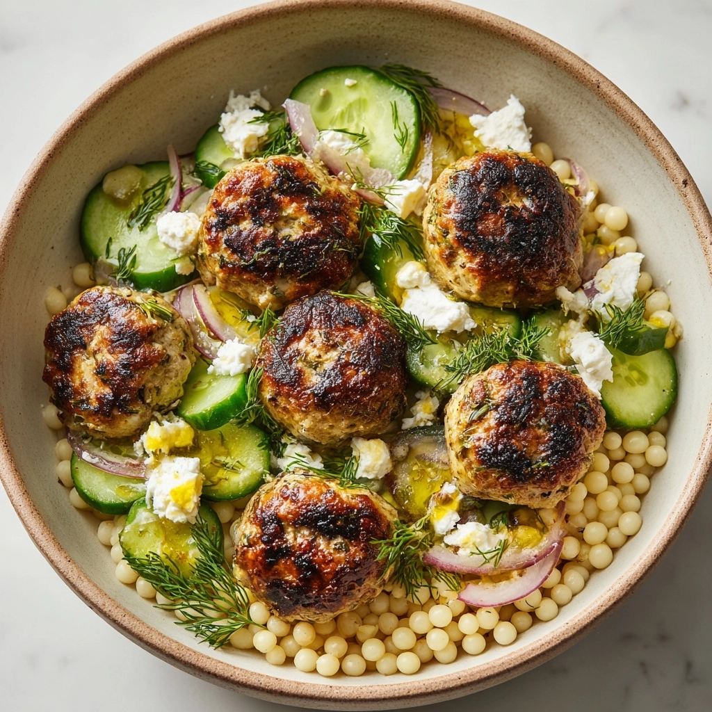 Herby Greek Chicken Meatballs Recipe - Recipe Image