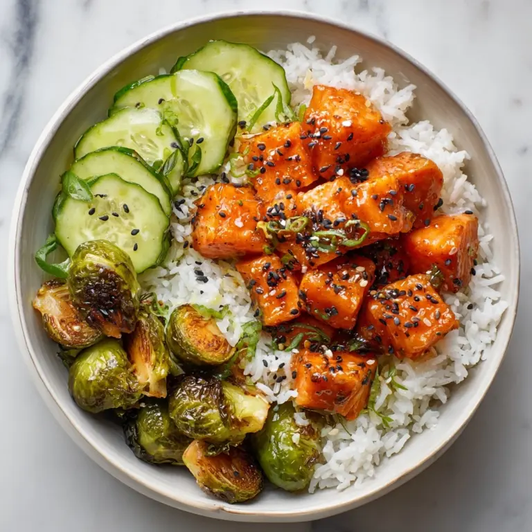 Teriyaki Salmon Bowls with Brussels Sprouts Recipe