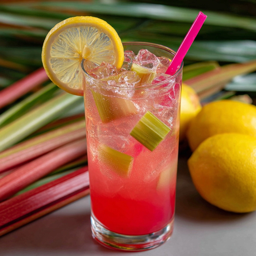 Refreshing Rhubarb Lemonade Recipe - Recipe Image