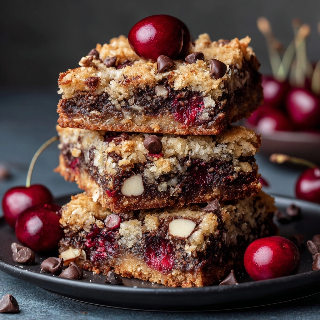 Cherry Chocolate Chip Blondies Recipe - Recipe Image