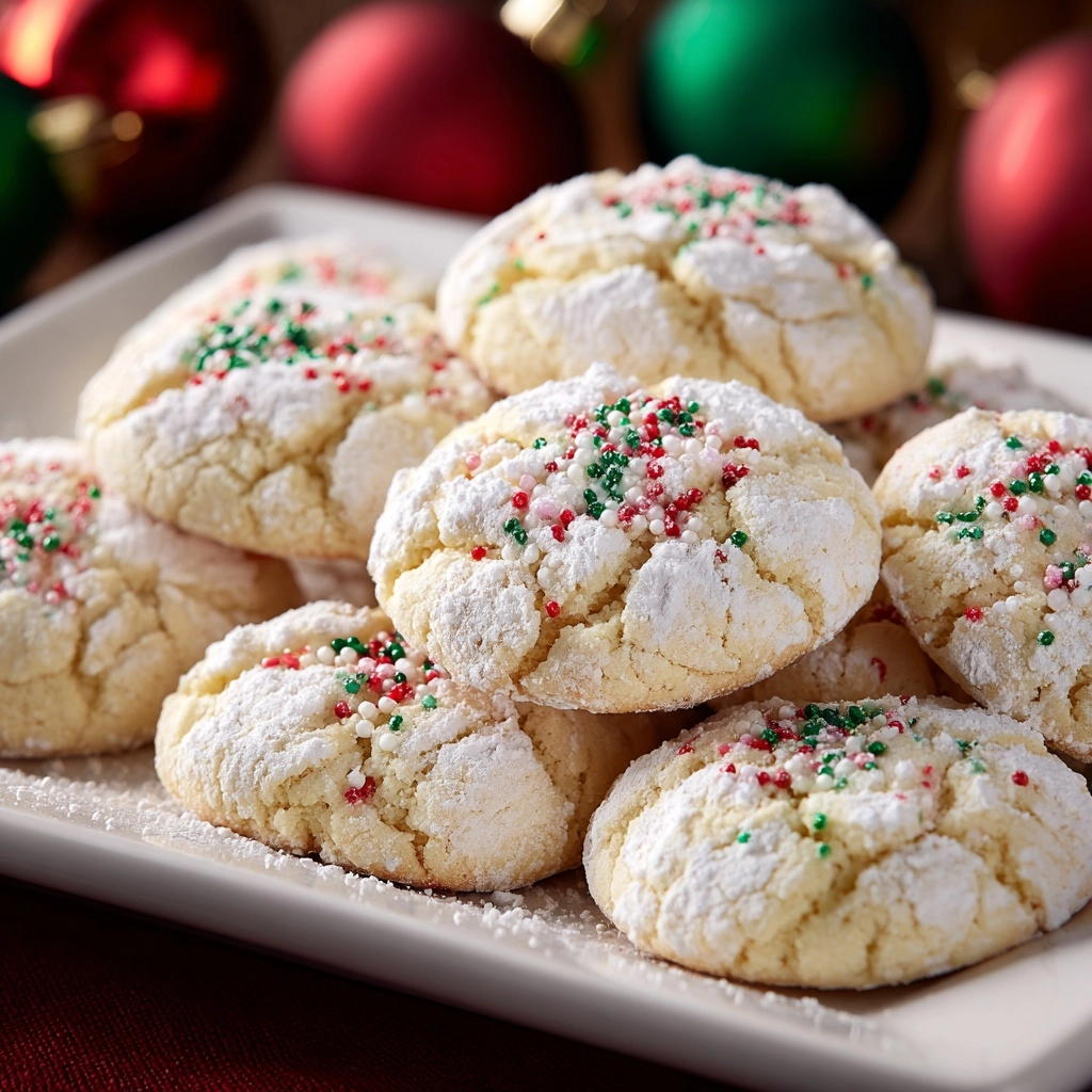 Christmas Ooey Gooey Butter Cookies Recipe - Recipe Image