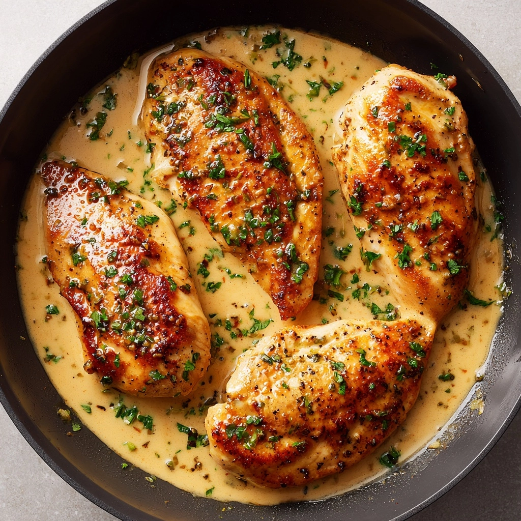 Creamy Garlic Parmesan Chicken Skillet Recipe - Recipe Image