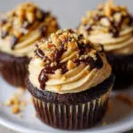 Gooey Chocolate Peanut Butter Cupcakes Recipe