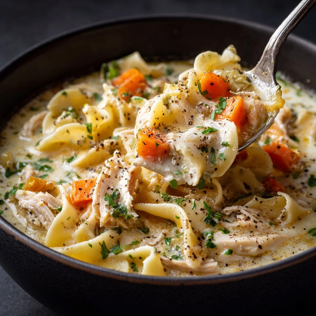 Creamy Chicken Alfredo Soup Recipe - Recipe Image