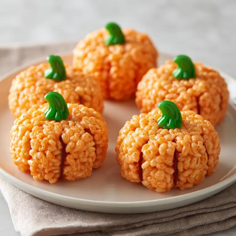 Pumpkin-Shaped Rice Krispie Treats Recipe