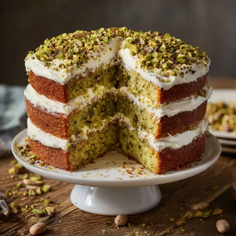 Zesty Pistachio Bliss Cake Recipe