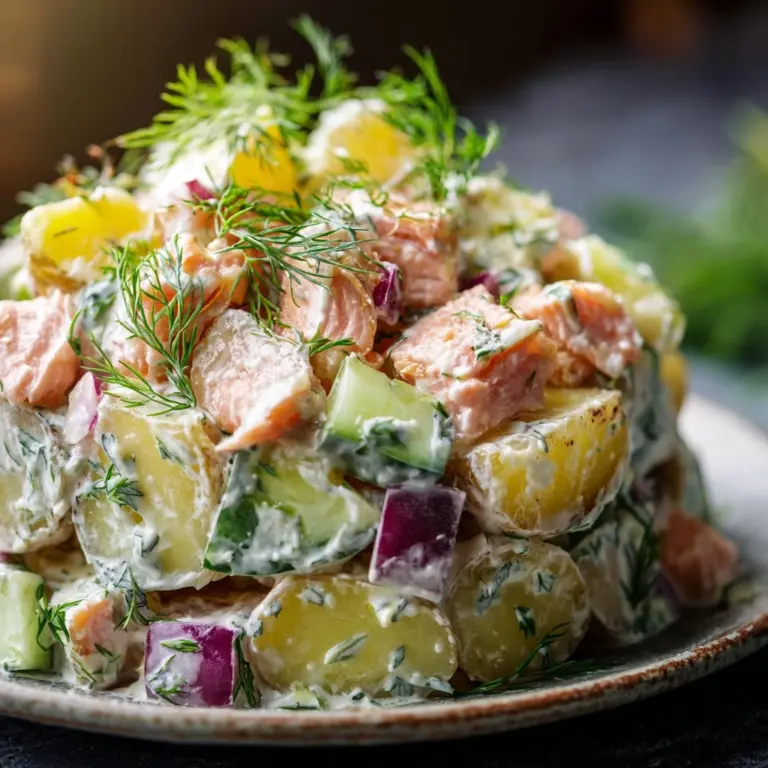 Potato Salad with Hot Smoked Salmon Recipe