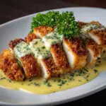 Parmesan Crusted Chicken with Creamy Garlic Sauce Recipe