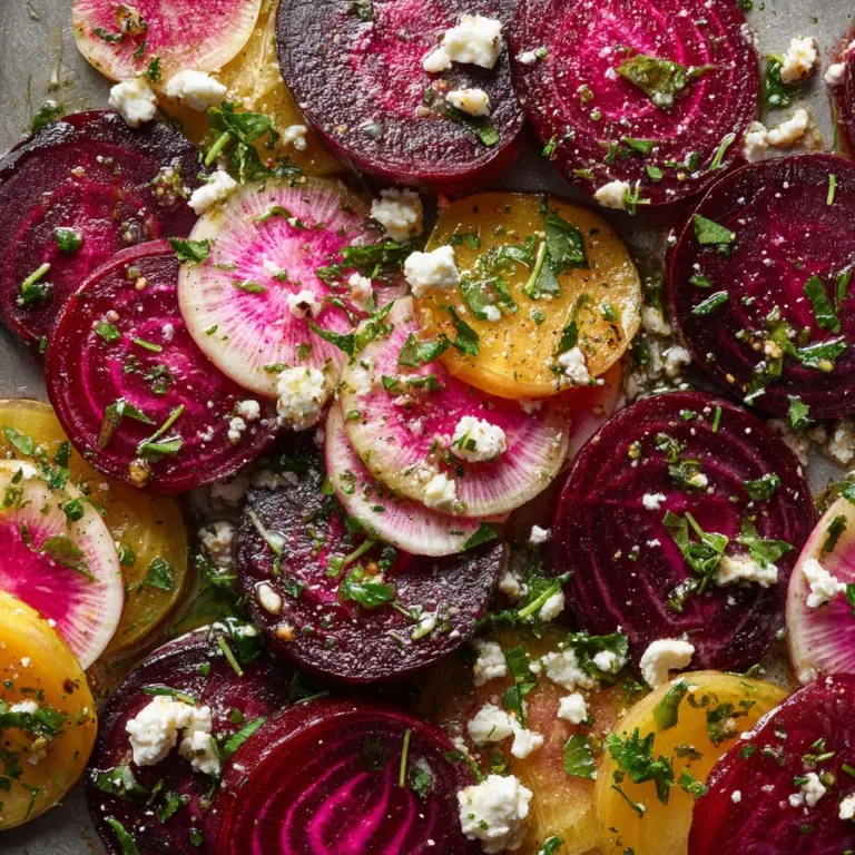 Roasted Beets and Radishes with Goat Cheese Recipe