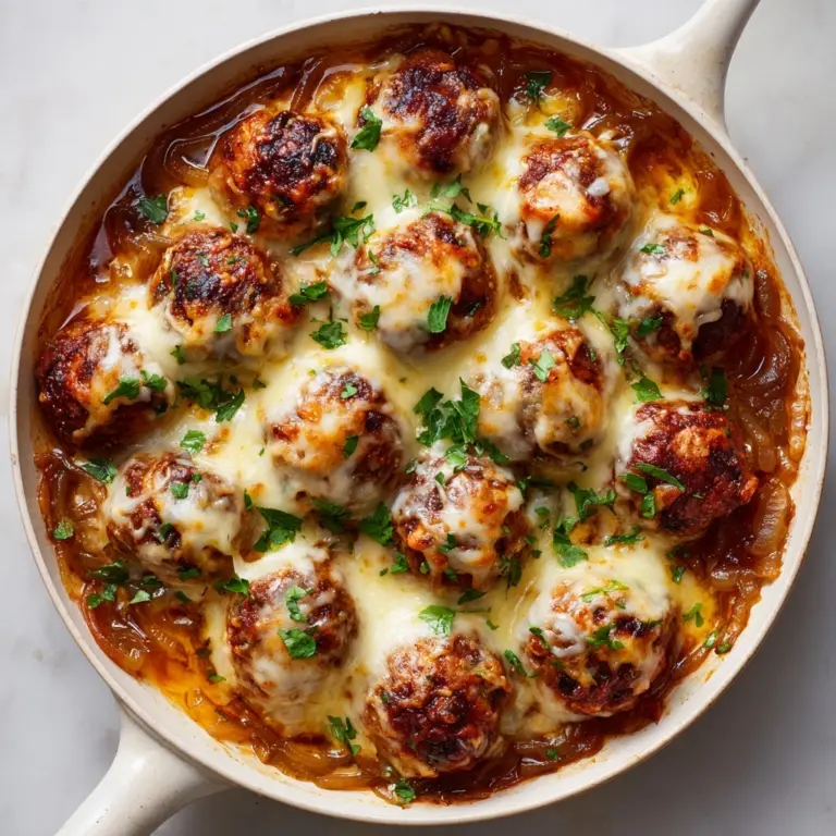 French Onion Chicken Meatballs Recipe