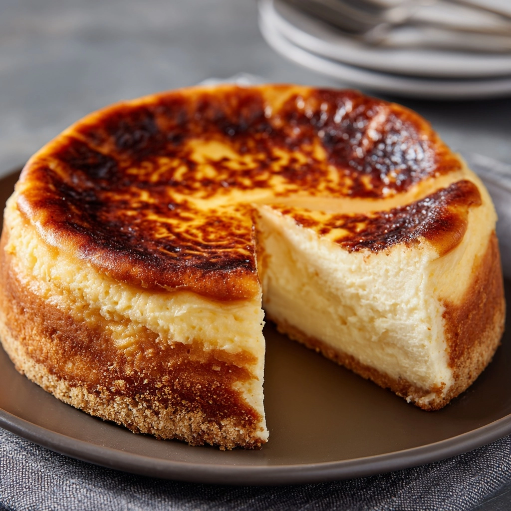 Loaf Pan Basque Cheesecake Recipe - Recipe Image