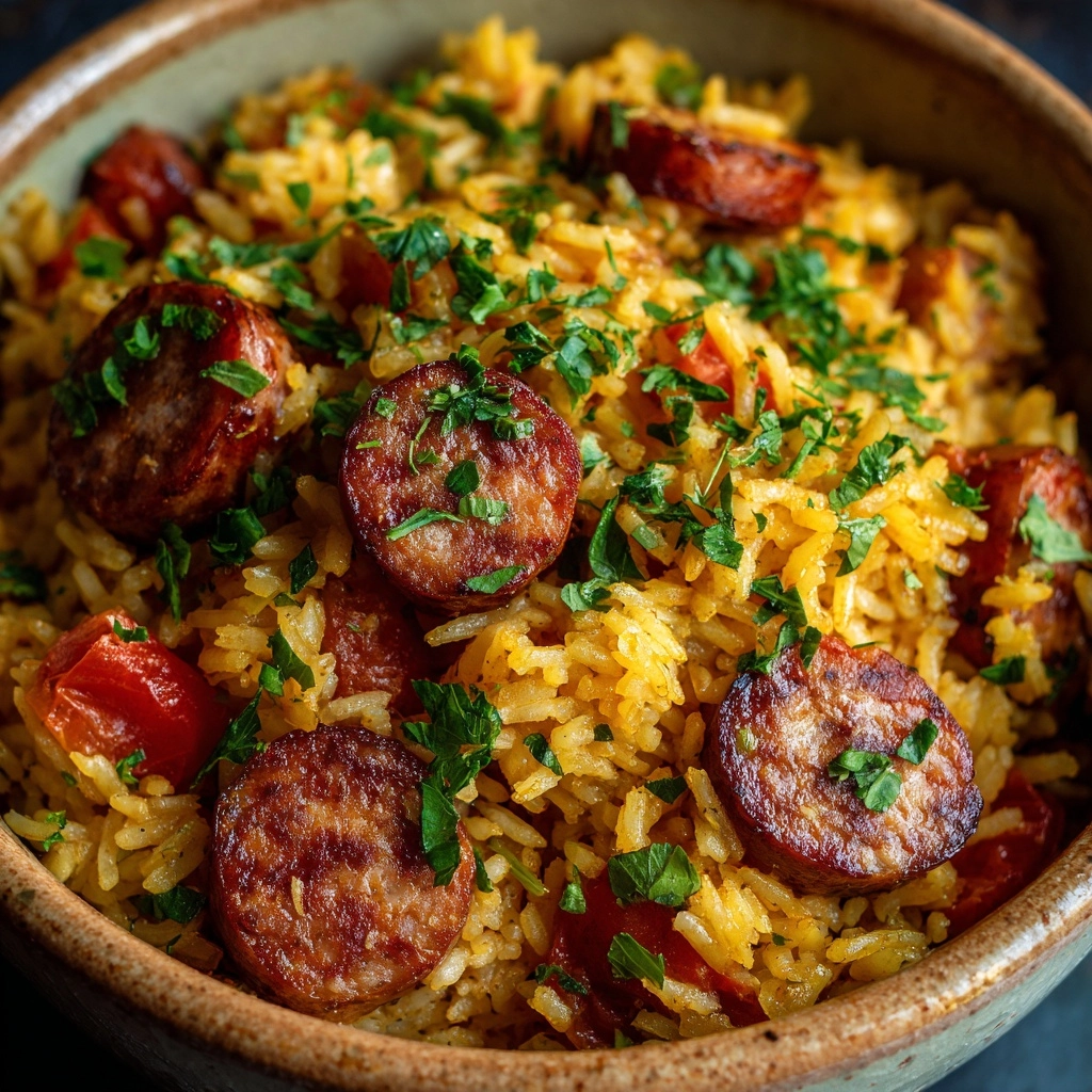 Smoked Sausage and Rice Recipe - Recipe Image