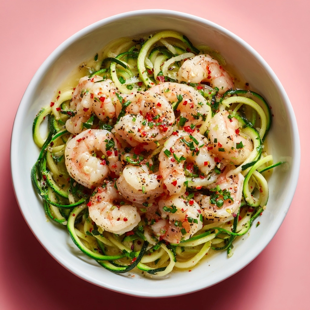 Garlic Butter Shrimp with Zucchini Noodles Recipe - Recipe Image