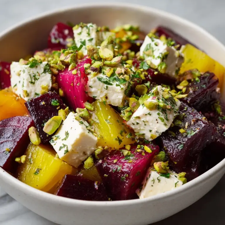 Orange Beet Salad with Feta and Pistachios Recipe