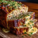 Chicken Cordon Bleu Meatloaf with Creamy Mushroom Sauce Recipe