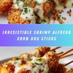 Shrimp Alfredo Corn Dog Sticks Recipe