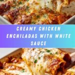Chicken Enchiladas with Sour Cream White Sauce Recipe