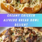 Chicken Alfredo Garlic Bread Bowls Recipe
