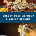Cheesy Beef Alfredo with Linguine Recipe