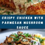 Golden Crispy Chicken with Parmesan Mushroom Sauce Recipe