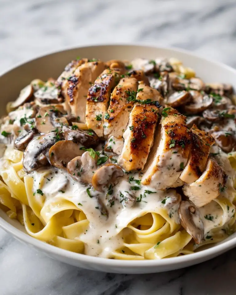 Chicken & Mushroom Alfredo Recipe