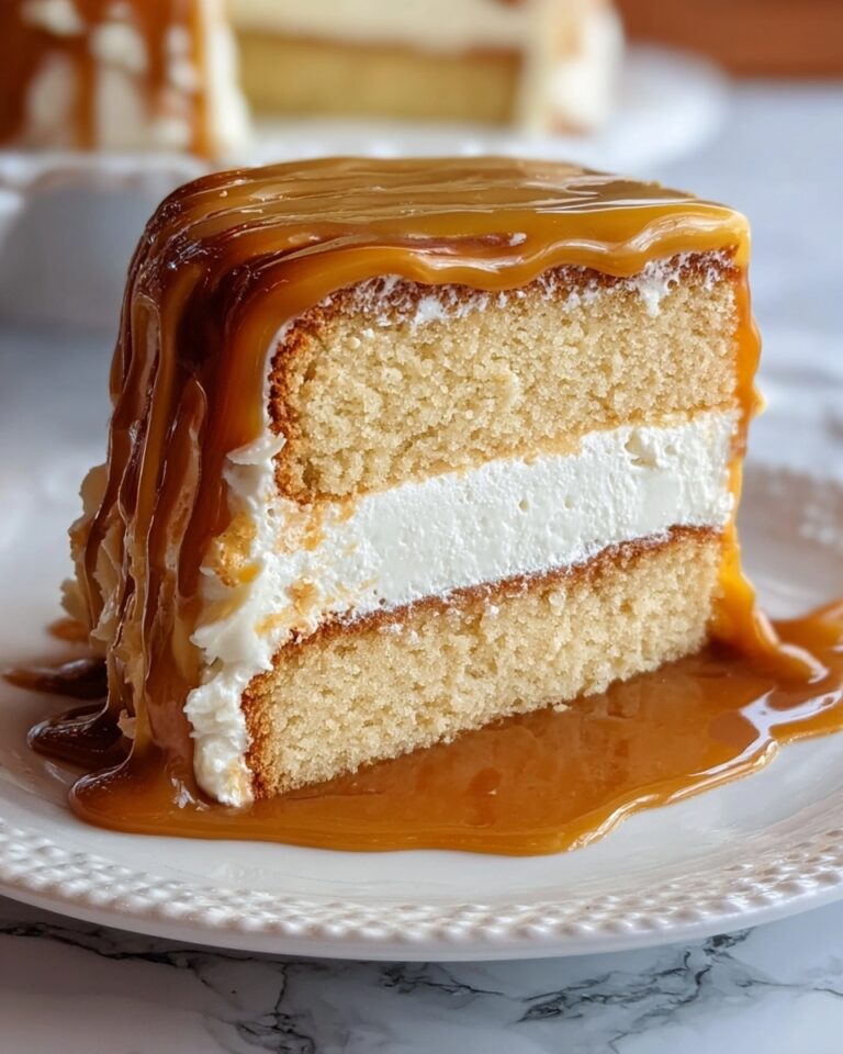 Caramel Drizzle Layer Cake Recipe