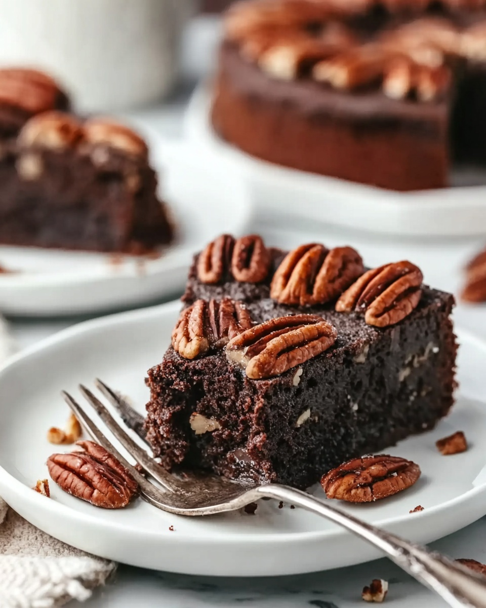 Gooey Chocolate Pecan Cake Recipe - Recipe Image