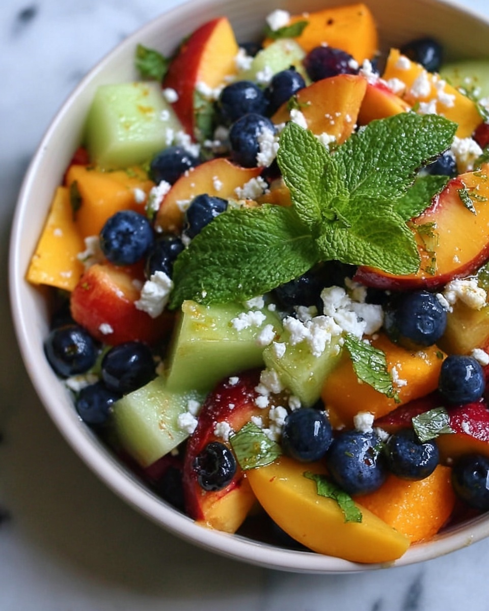 Blueberry Peach Feta Salad Recipe - Recipe Image