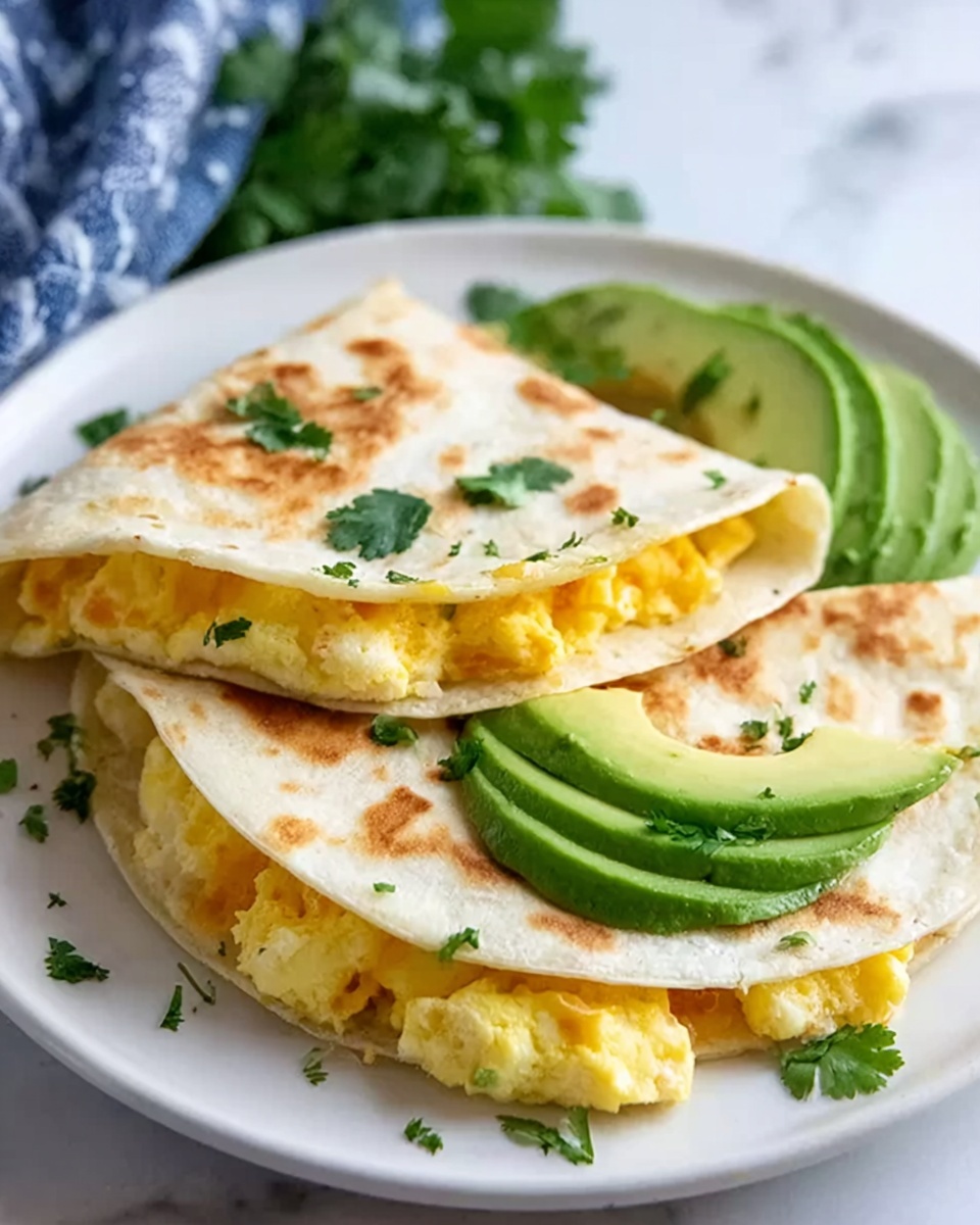 Egg & Avocado Breakfast Quesadilla Recipe - Recipe Image